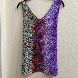 CAbi wrap around print blouse